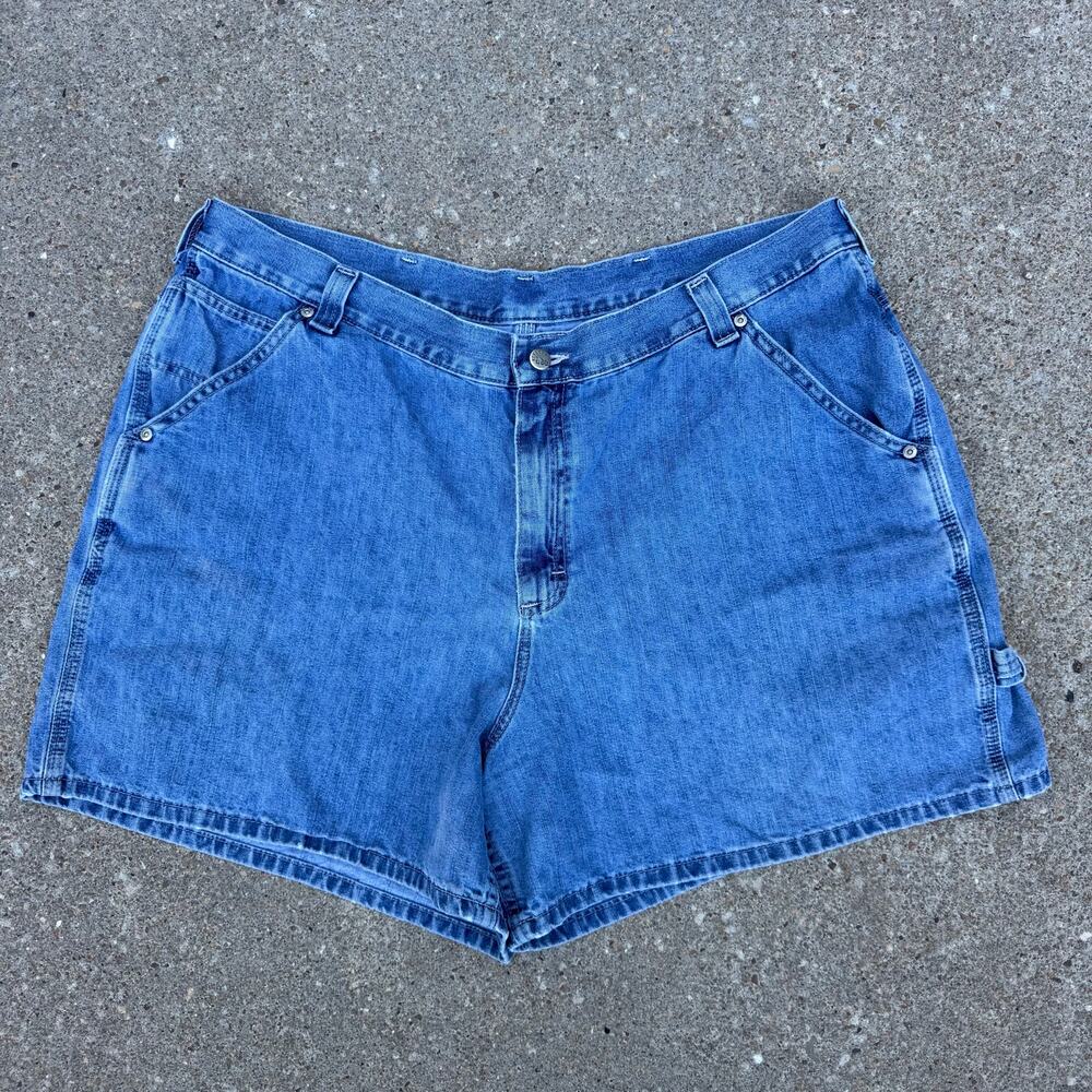 Vintage 90s Y2K Lee Riveted Carpenter Jean Shorts Jorts Volup Plus Size 22W